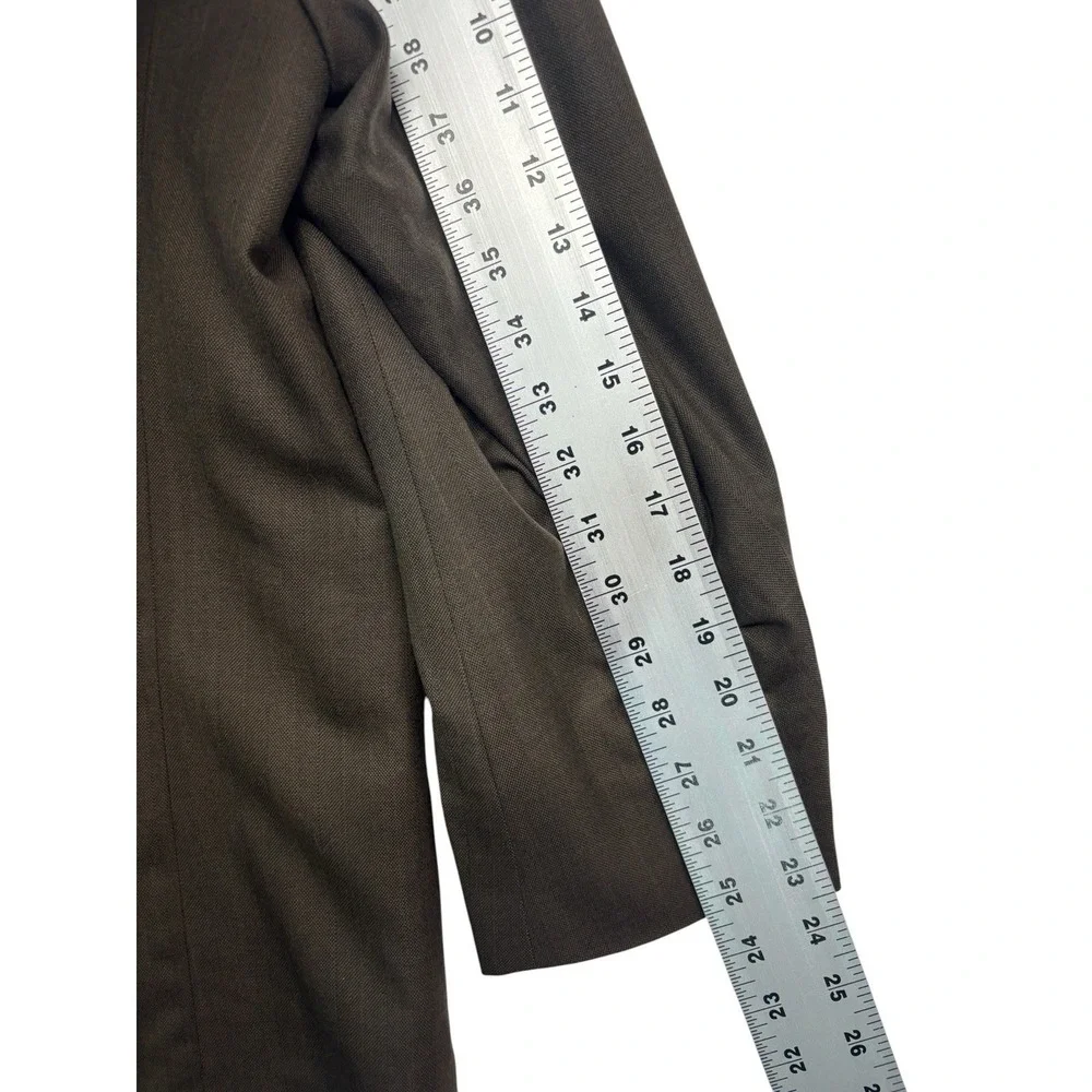 vtg Bespoke 42S Brown Pinstripe Double Breasted Blazer Jacket Sport Suit Coat